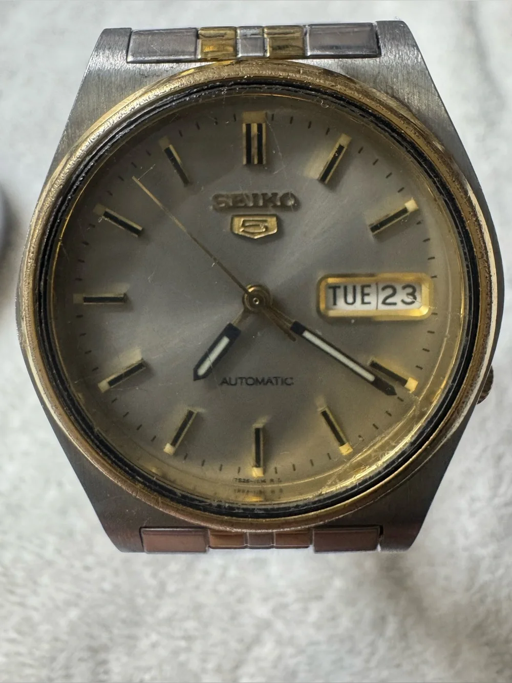 Seiko 5 Two-Tone Silver and Gold Automatic Wristwatch